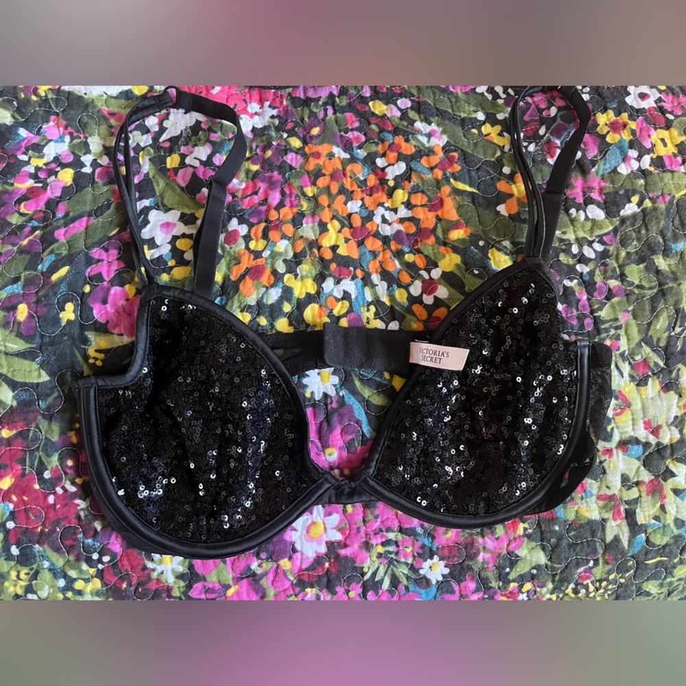 Victoria’s Secret Sequin Black Bra - 34D